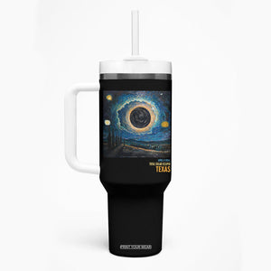 Total Solar Eclipse Tumbler With Handle April 8 2024 Starry Night Totality TB02 Printyourwear