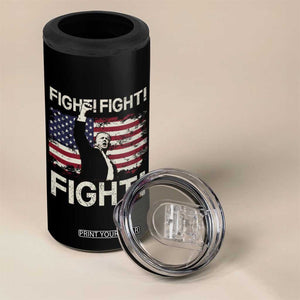 Trump Raised Fist 4 in 1 Can Cooler Tumbler Fight Fight Fight American Flag Retro Vintage TB02 Print Your Wear