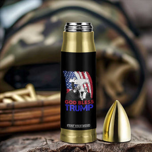 God Bless President Trump Bullet Tumbler Pennsylvania 2024 Raised Fist American Flag Cross TB02 Print Your Wear