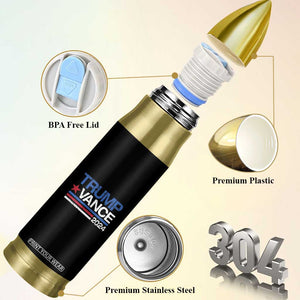 Trump Vance 2024 Bullet Tumbler 2024 President 45 47 Supporter Retro Stripe TB02 Print Your Wear