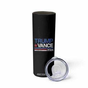 Trump Vance 2024 Skinny Tumbler 2024 President 45 47 Supporter Retro Stripe TB02 Print Your Wear
