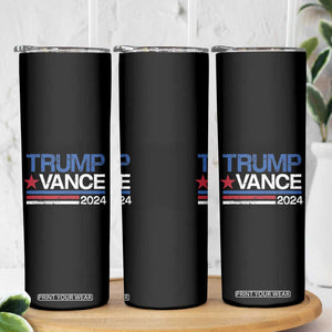Trump Vance 2024 Skinny Tumbler 2024 President 45 47 Supporter Retro Stripe TB02 Print Your Wear