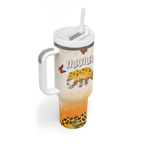 Mama Bear Floral Sunflower Tumbler With Handle Tough As A Mother Botanical Garden Uplifting Gift TB02 Print Your Wear