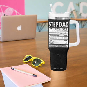 Step Dad Tumbler With Handle Best Effin' Stepdad Ever Thanks For Putting Up With My Mom American Flag TB02 Print Your Wear