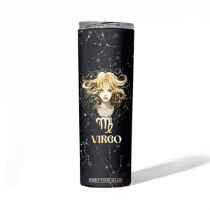 Virgo Zodiac Skinny Tumbler Celestial Constellation Astrology Horoscope Galaxy TB02 Printyourwear
