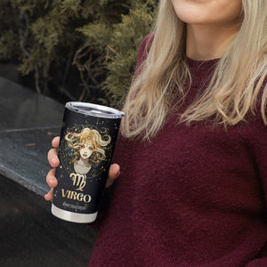 Virgo Zodiac Tumbler Cup Celestial Constellation Astrology Horoscope Galaxy TB02 Printyourwear