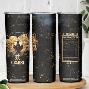 Gemini Zodiac Skinny Tumbler Celestial Constellation Astrology Horoscope Galaxy TB02 Printyourwear