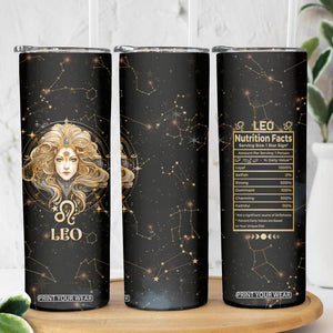 Leo Zodiac Skinny Tumbler Celestial Constellation Astrology Horoscope Galaxy TB02 Printyourwear