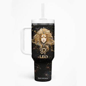 Leo Zodiac Tumbler With Handle Celestial Constellation Astrology Horoscope Galaxy TB02 Printyourwear