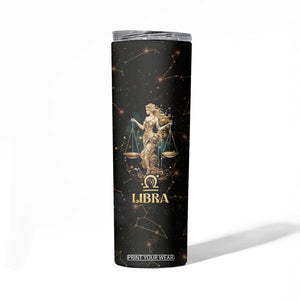 Libra Zodiac Skinny Tumbler Celestial Constellation Astrology Horoscope Galaxy TB02 Printyourwear