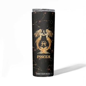 Pisces Zodiac Skinny Tumbler Celestial Constellation Astrology Horoscope Galaxy TB02 Printyourwear