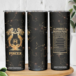 Pisces Zodiac Skinny Tumbler Celestial Constellation Astrology Horoscope Galaxy TB02 Printyourwear