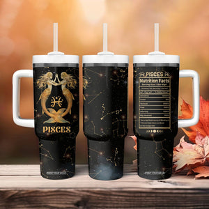 Pisces Zodiac Tumbler With Handle Celestial Constellation Astrology Horoscope Galaxy TB02 Printyourwear