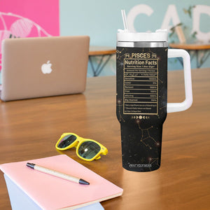 Pisces Zodiac Tumbler With Handle Celestial Constellation Astrology Horoscope Galaxy TB02 Printyourwear