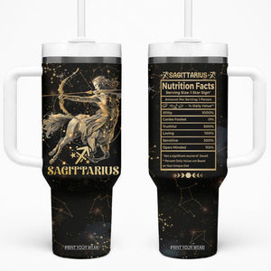 Sagittarius Zodiac Tumbler With Handle Celestial Constellation Astrology Horoscope Galaxy TB02 One Size: 40 oz Black Printyourwear