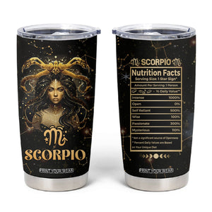 Scorpio Zodiac Tumbler Cup Celestial Constellation Astrology Horoscope Galaxy TB02 Black Printyourwear