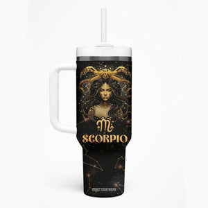 Scorpio Zodiac Tumbler With Handle Celestial Constellation Astrology Horoscope Galaxy TB02 Printyourwear