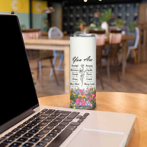 Uplifting Christian Faith Skinny Tumbler I Can Do All Things Through Christ Who Strengthans Me Bible Verse Motivation TB02 Print Your Wear