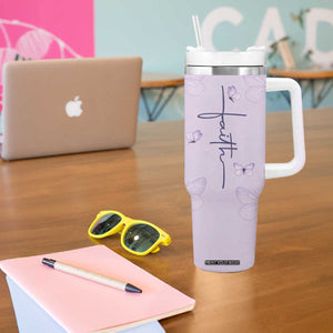 Uplifting Christian Faith Tumbler With Handle You Are Affirmations Motivational Bible Verse TB02 Print Your Wear