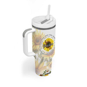 Uplifting Christian Faith Sunflower Tumbler With Handle You Are Motivational Bible Verse TB02 Print Your Wear