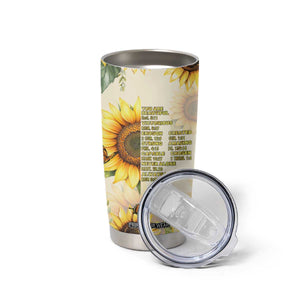 Uplifting Christian Faith Sunflower Tumbler Cup Bible Verse Affirmations Botanical TB02 Print Your Wear