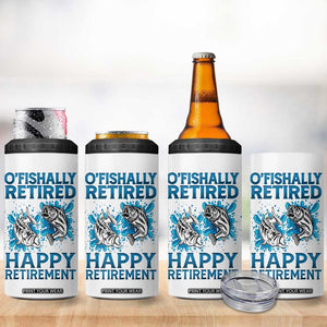 Fishing Gifts For Men Retirement 4 in 1 Can Cooler Tumbler O'fishally Retired Fisherman TB09 Print Your Wear