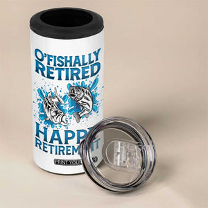 Fishing Gifts For Men Retirement 4 in 1 Can Cooler Tumbler O'fishally Retired Fisherman TB09 Print Your Wear