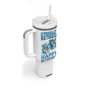 Fishing Gifts For Men Retirement Tumbler With Handle O'fishally Retired Fisherman TB09 Print Your Wear