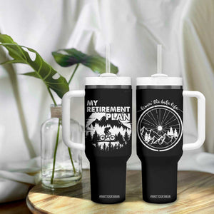 Retirement Gifts For Men Tumbler With Handle My Retirement Plan Bicycle Biker Living The Bike Life TB09 Print Your Wear