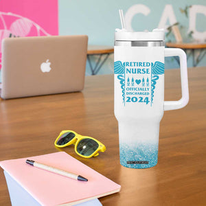 Retired Nurse Tumbler With Handle A Legendary Nurse Has Retired Officially Discharged 2024 TB09 Print Your Wear