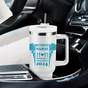 Retired Nurse Tumbler With Handle A Legendary Nurse Has Retired Officially Discharged 2024 TB09 Print Your Wear
