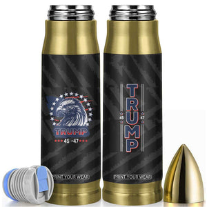Trump 45 47 Bullet Tumbler Patriotic American Eagle TB09 Black Print Your Wear