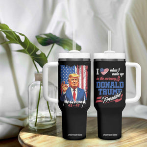Trump Fan Tumbler With Handle I Love When I Wake Up in the Morning Donald Trump President TB09 Print Your Wear