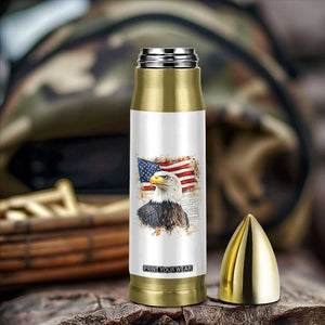American Patriot Bullet Tumbler Land Of The Free Because Of The Brave TB09 Print Your Wear