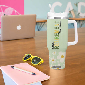 Personalized Retirement Gifts Tumbler With Handle Custom Name Retired 2025 Every Sip Tastes Like It's Not My Problem Anymore TB09 Print Your Wear