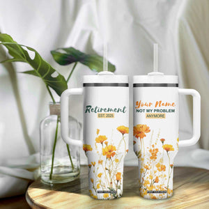Personalized Retirement Gifts For Women Tumbler With Handle Custom Name Retired 2025 Not My Problem Anymore TB09 Print Your Wear