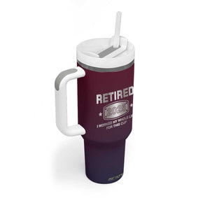 Personalized Retirement Gifts For Men Tumbler With Handle Custom Name Retired 2025 Not My Problem Anymore TB09 Print Your Wear