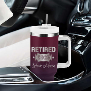 Personalized Retirement Gifts For Men Tumbler With Handle Custom Name Retired 2025 Not My Problem Anymore TB09 Print Your Wear