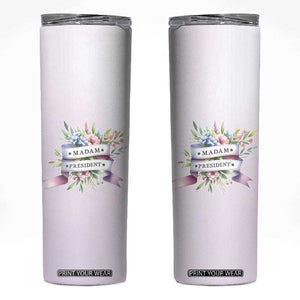 Kamala 2024 Skinny Tumbler Madam President Flower Harris Supporter TB09 Light Purple Print Your Wear