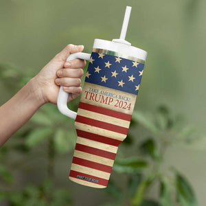 Trump 2024 Tumbler With Handle Take America Back American Flag TB09 Print Your Wear