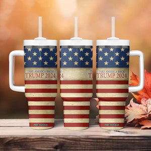 Trump 2024 Tumbler With Handle Take America Back American Flag TB09 Print Your Wear