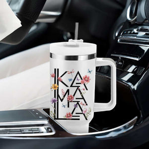 Kamala 2024 Tumbler With Handle Madam President Wild Flower Harris Supporter TB09 Print Your Wear