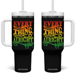 Jamaica Reggae Tumbler With Handle Every Little Thing Gonna Be Alright Good Vibes TB09 One Size: 40 oz Black Print Your Wear