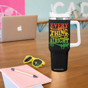 Jamaica Reggae Tumbler With Handle Every Little Thing Gonna Be Alright Good Vibes TB09 Print Your Wear