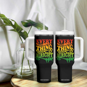 Jamaica Reggae Tumbler With Handle Every Little Thing Gonna Be Alright Good Vibes TB09 Print Your Wear