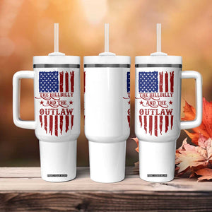 Outlaw Hillbilly 2024 Tumbler With Handle Vote For Trump Vance America Flag TB09 Print Your Wear