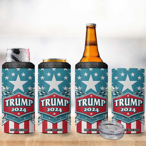Trump 2024 4 in 1 Can Cooler Tumbler US President 45 47 America Flag TB09 Print Your Wear