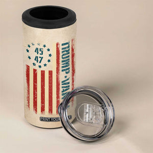 Trump Vance 2024 4 in 1 Can Cooler Tumbler US President 45 47 Eagle American Flag TB09 Print Your Wear