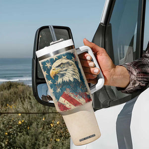 Trump Vance 2024 Tumbler With Handle US President 45 47 Eagle American Flag TB09 Print Your Wear