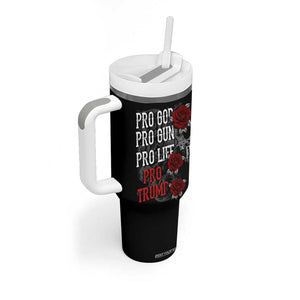 Trump Support Tumbler With Handle Pro God Gun Life Pro Trump 2024 TB09 Print Your Wear